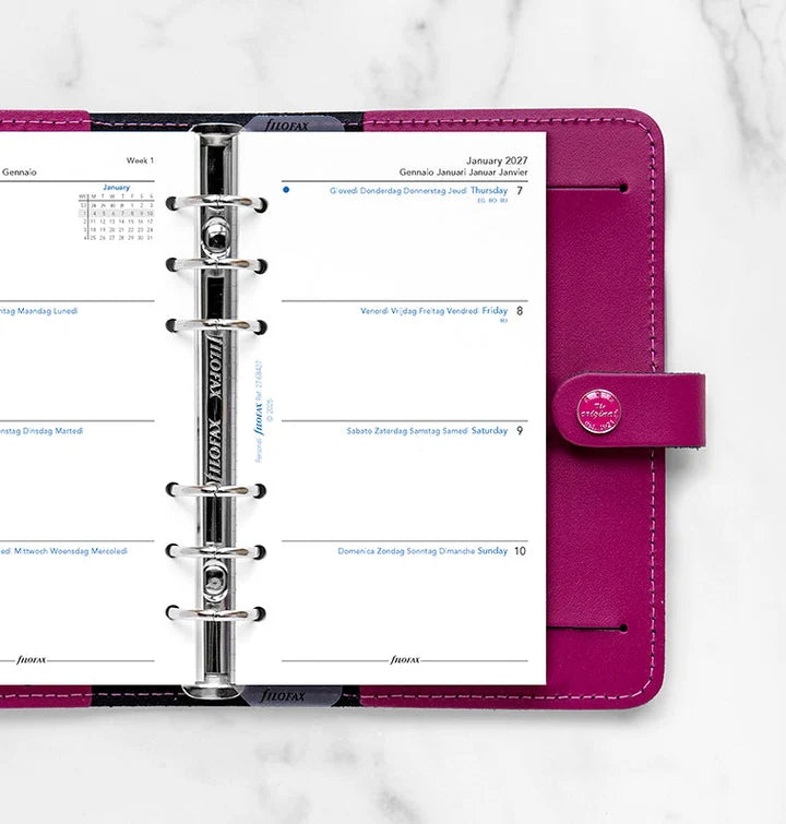Filofax - Week on Two Pages 2027 Multilanguage - Personal Organiser Refill-Agenda-DutchMills