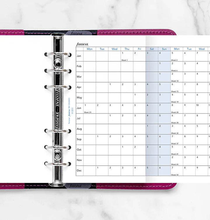 Filofax - Year Planner 2026 Horizontal - Personal Organiser Refill-Agenda-DutchMills