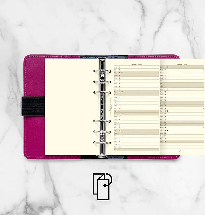 Filofax - Year Planner 2026 Vertical - Cotton Cream - Personal Organiser Refill-Agenda-DutchMills