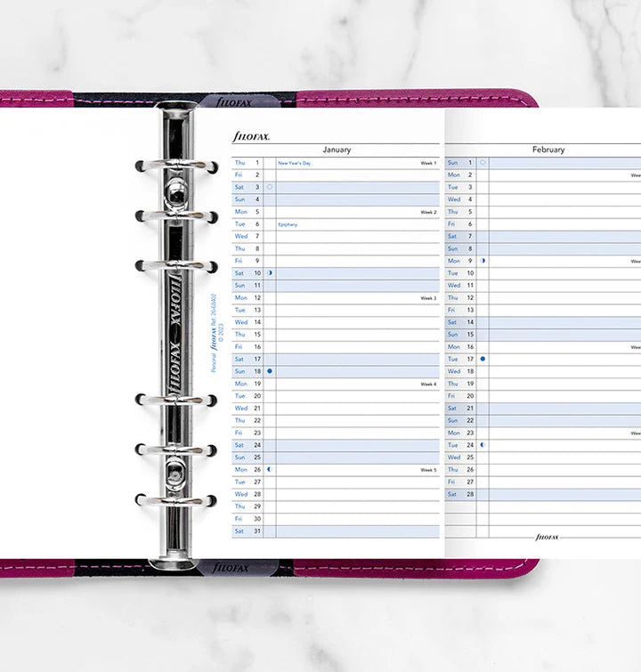 Filofax - Year Planner 2026 Vertical - Personal Organiser Refill-Agenda-DutchMills