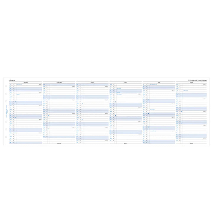 Filofax - Year Planner 2026 Vertical - Personal Organiser Refill-Agenda-DutchMills