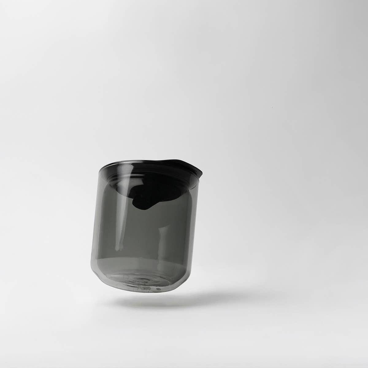 Space Jar - double wall glass container: Black-DutchMills