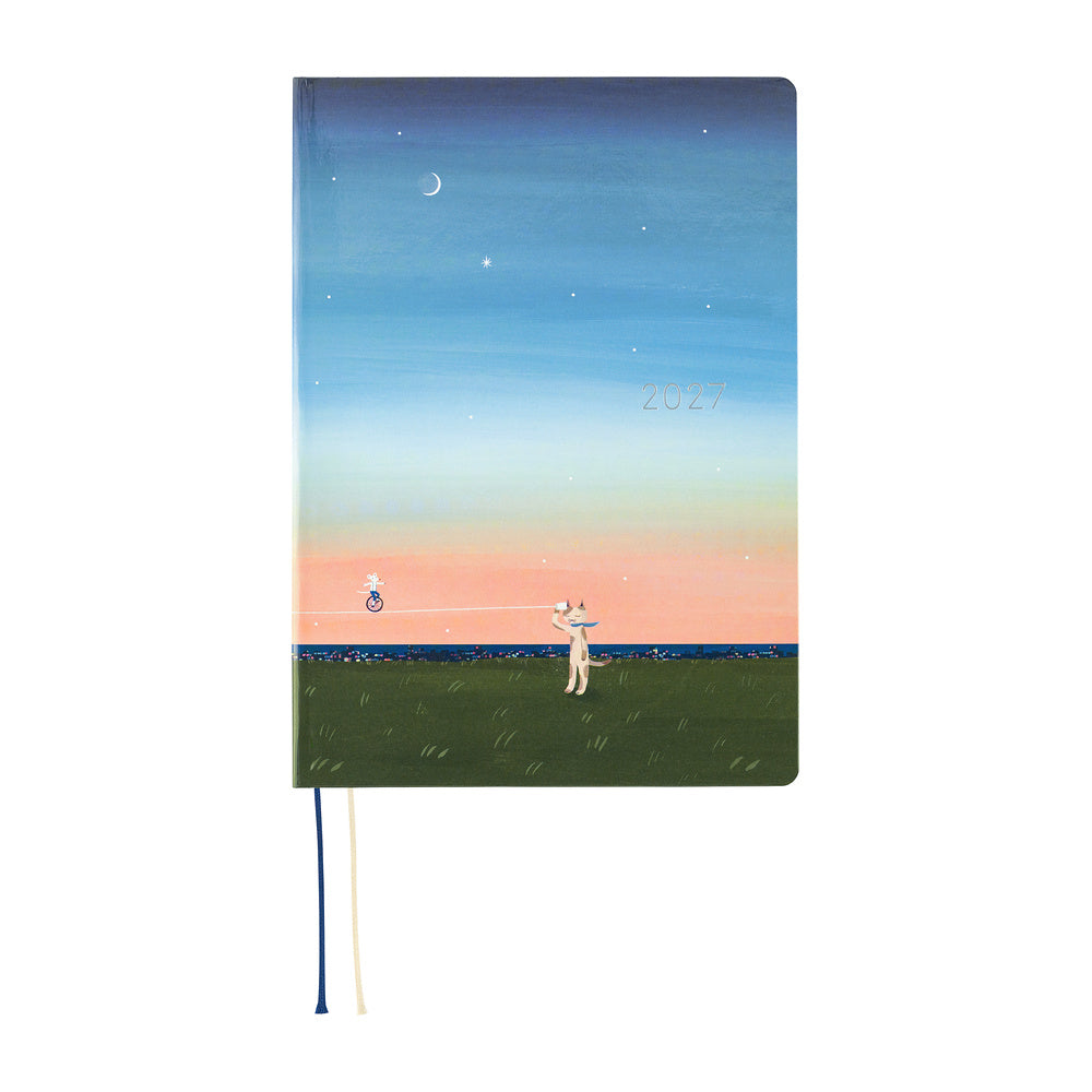 Hobonichi - HON A5 Hiroko Kubota: String Telephone Until the Moon is Full - 2027-Planner-DutchMills