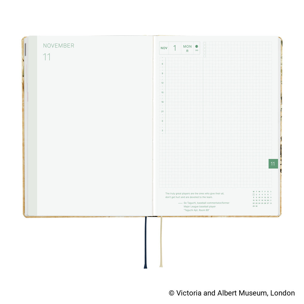 Hobonichi - HON A5 The V&A Series: Vine - 2027-Planner-DutchMills