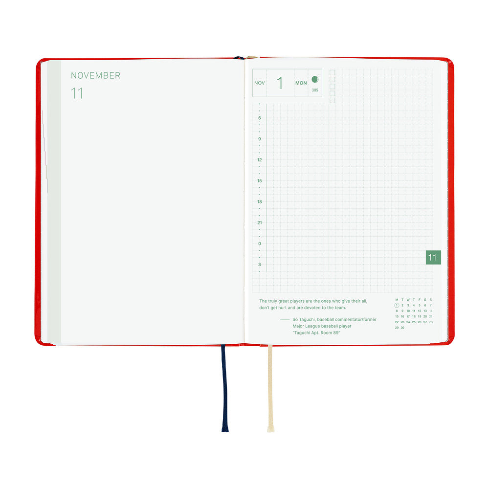 Hobonichi - HON A6 Yumi Kitagishi: White Cat and Rabbit’s Tea Room - 2027-Planner-DutchMills