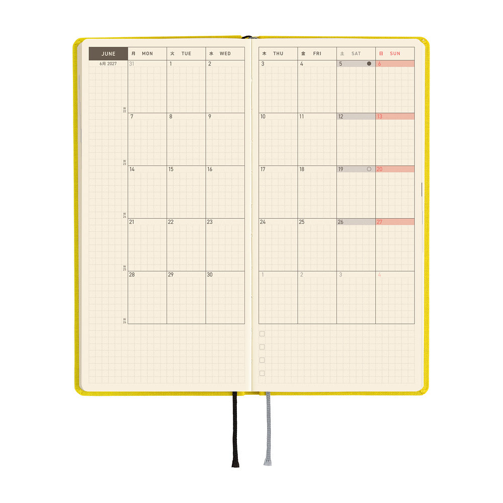 Hobonichi - Weeks Colors: Canaria Yellow - 2027-Planner-DutchMills