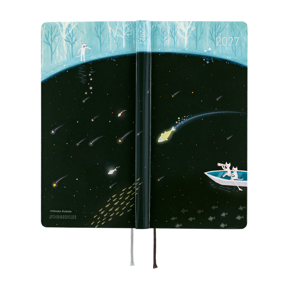Hobonichi - Weeks Hiroko Kubota: Meteor Shower in the Light Blue Forest - 2027-Planner-DutchMills
