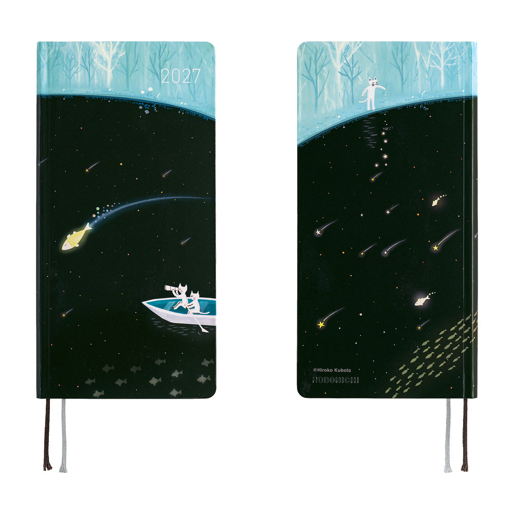 Hobonichi - Weeks Hiroko Kubota: Meteor Shower in the Light Blue Forest - 2027-Planner-DutchMills