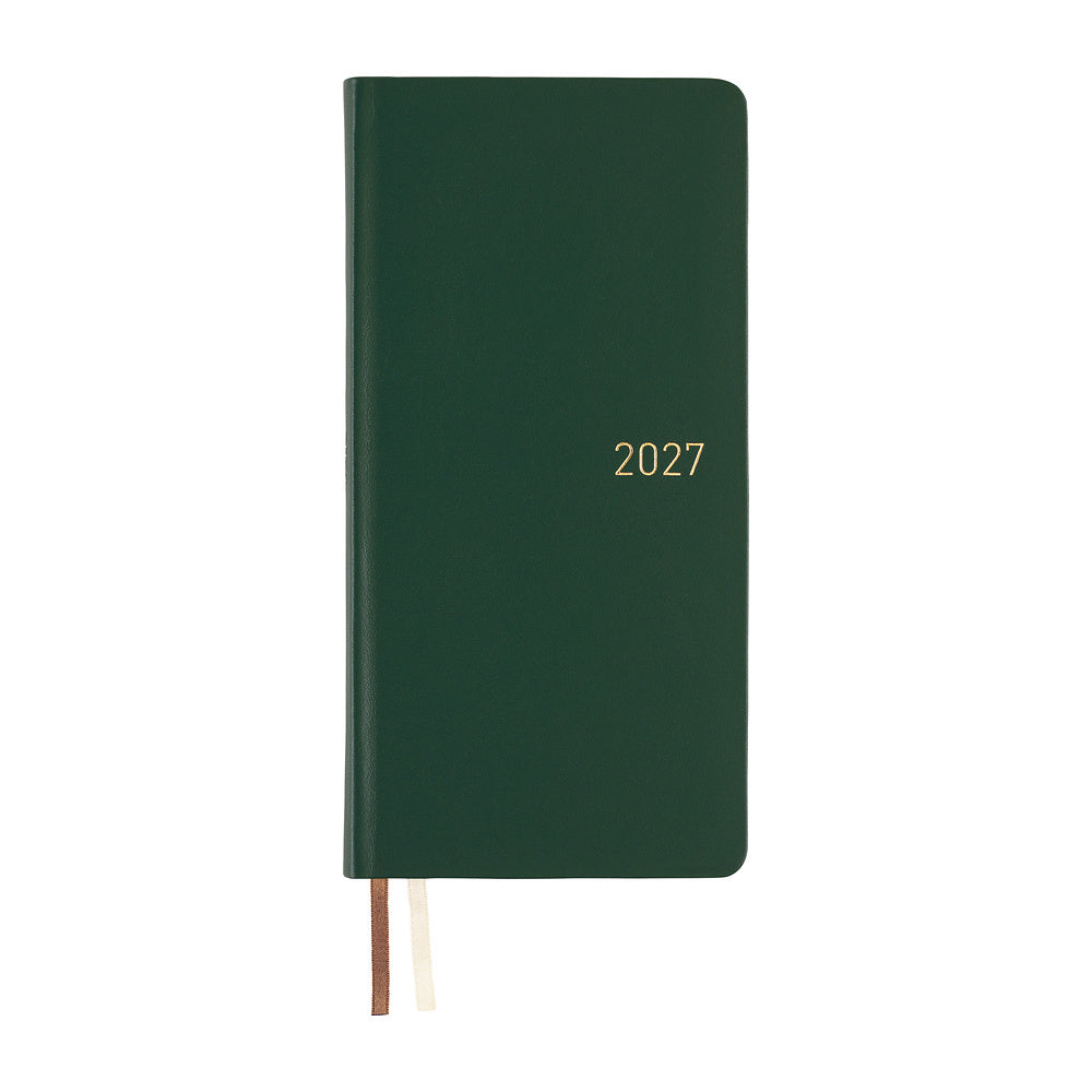 Hobonichi - Weeks Leather: Forest Green - 2027-Planner-DutchMills