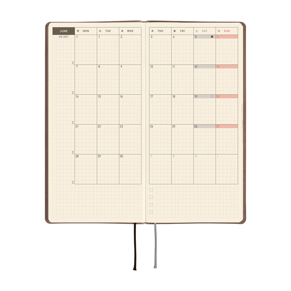 Hobonichi - Weeks Smooth: Café au Lait - 2027-Planner-DutchMills