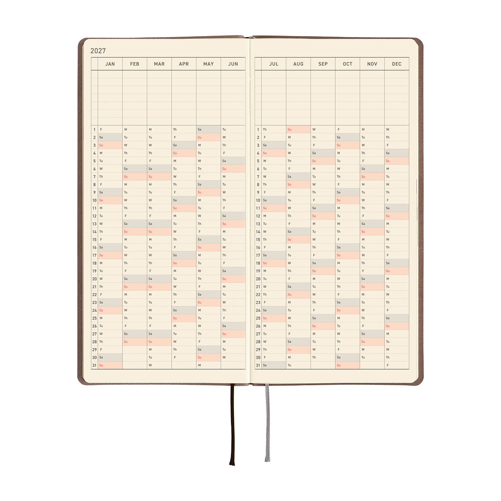 Hobonichi - Weeks Smooth: Café au Lait - 2027-Planner-DutchMills