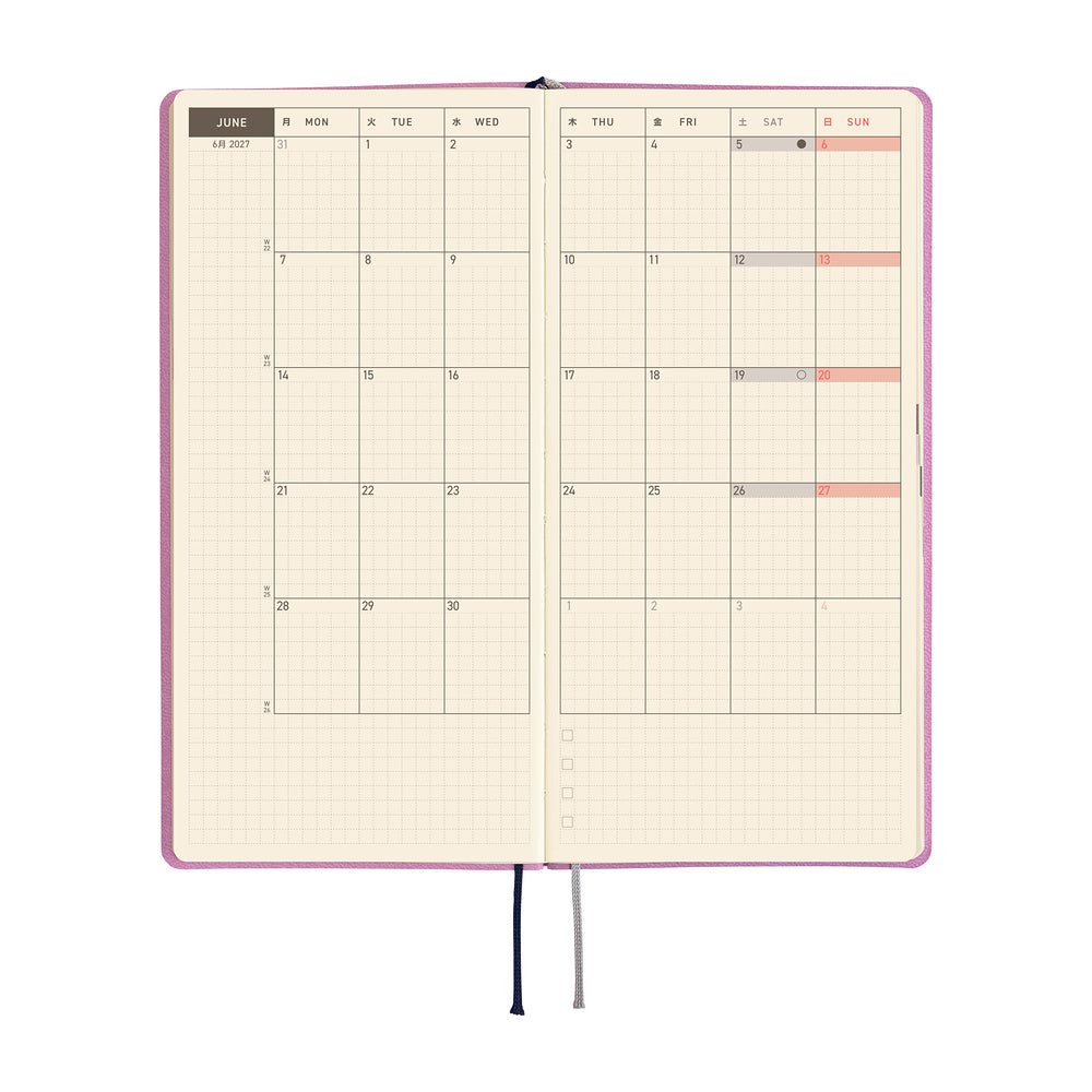 Hobonichi - Weeks Smooth: Lavender Milk - 2027-Planner-DutchMills