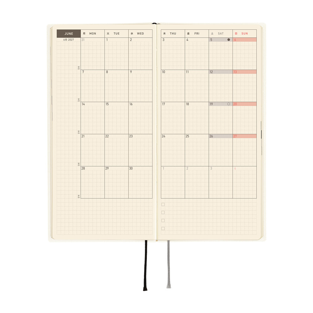 Hobonichi - Weeks White Line: Ivory - 2027-Planner-DutchMills
