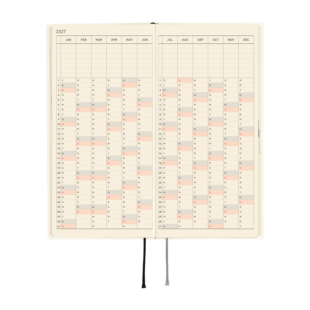 Hobonichi - Weeks White Line: Ivory - 2027-Planner-DutchMills