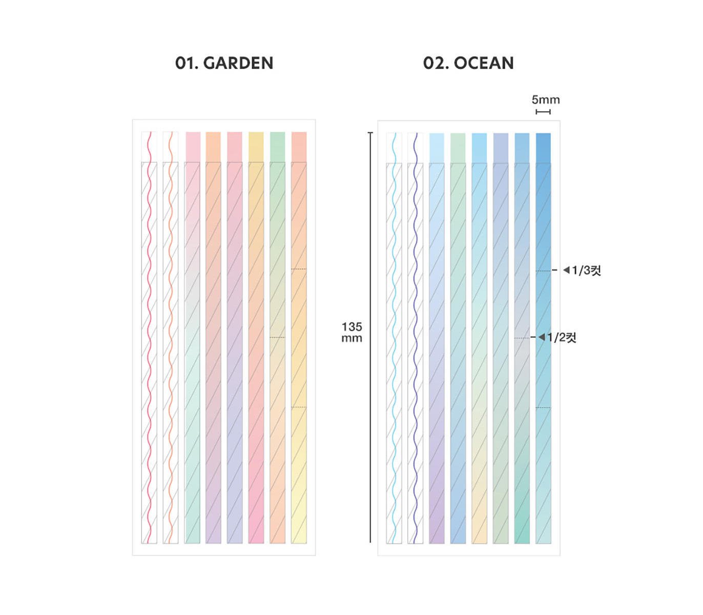 Iconic - Index Long Highlighter - 02 Ocean-Sticky Notes-DutchMills