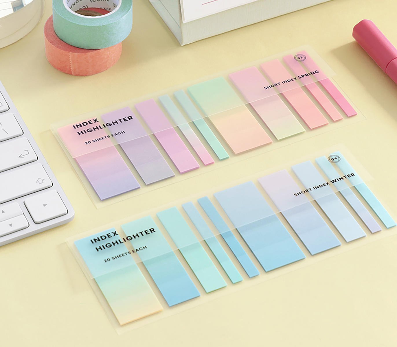 Iconic - Index Short Highlighter - 03 Spring-Sticky Notes-DutchMills