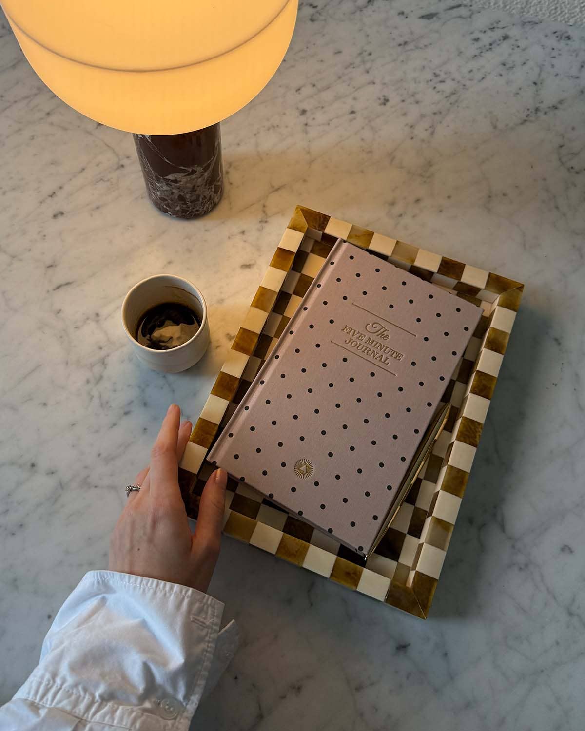 The Five Minute Journal Beige Polka Dot | Exclusive Print-DutchMills