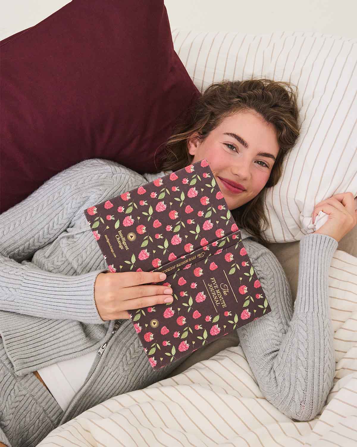 The Five Minute Journal Mocha Raspberry | Exclusive Print-DutchMills