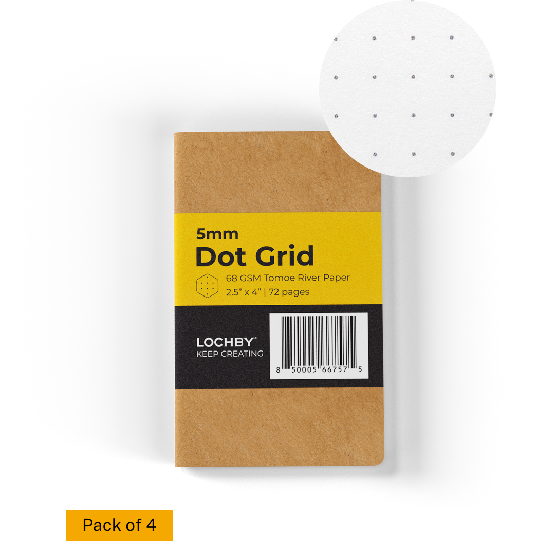 Tomoe River Notebooks A7 (Pack of 4): Dot Grid-DutchMills