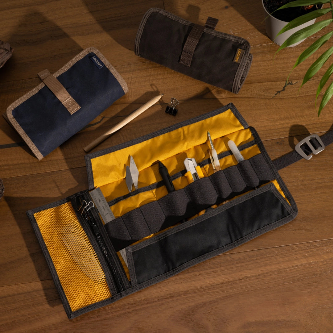 LOCHBY - Tool Roll - Charcoal Gold (Bumblebee)-Etui-DutchMills