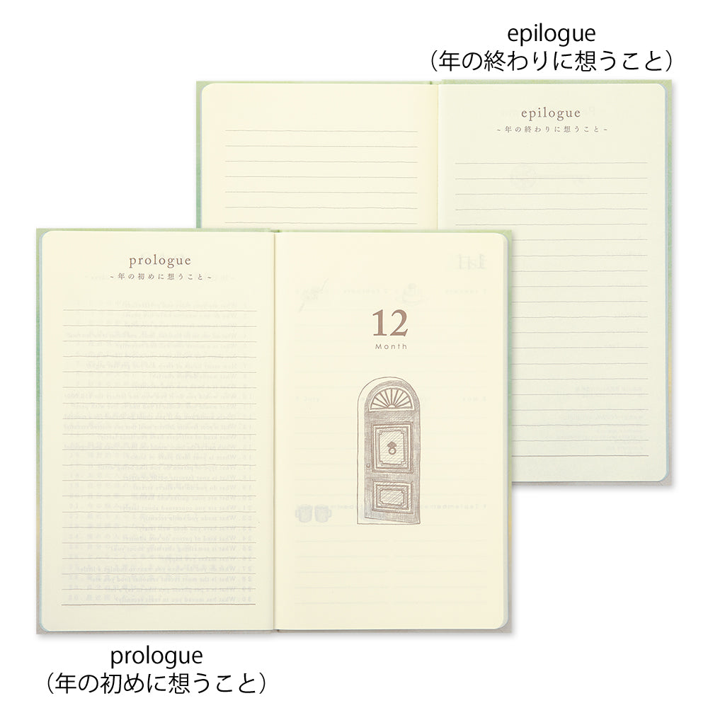 Midori - 12-Month Diary Gate - Green-Dagboek-DutchMills