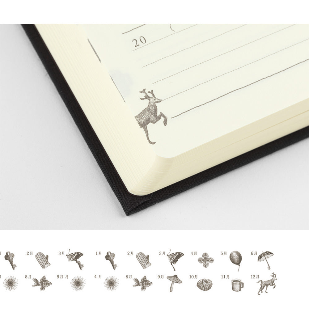 Midori - 5 Years Diary - Black-Dagboek-DutchMills