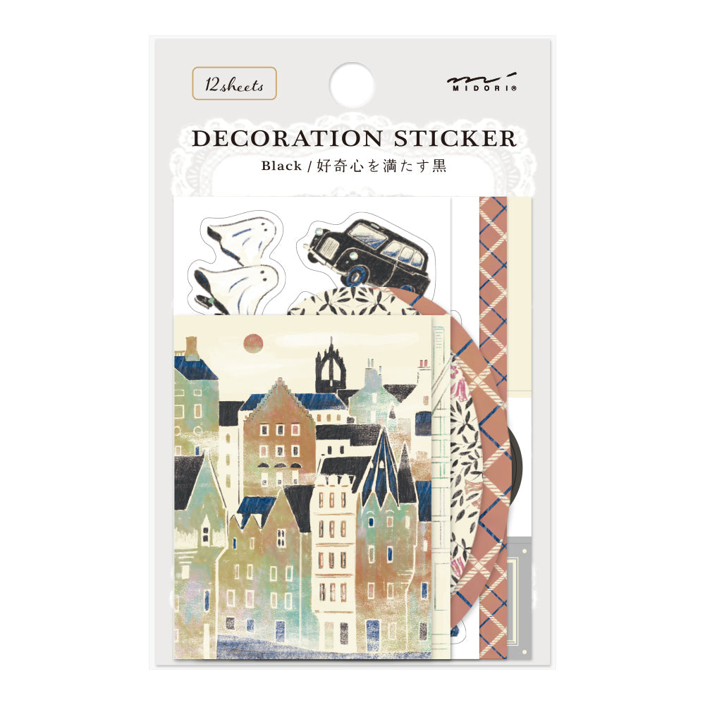 Midori - Decoration Sticker Black-Sticker-DutchMills