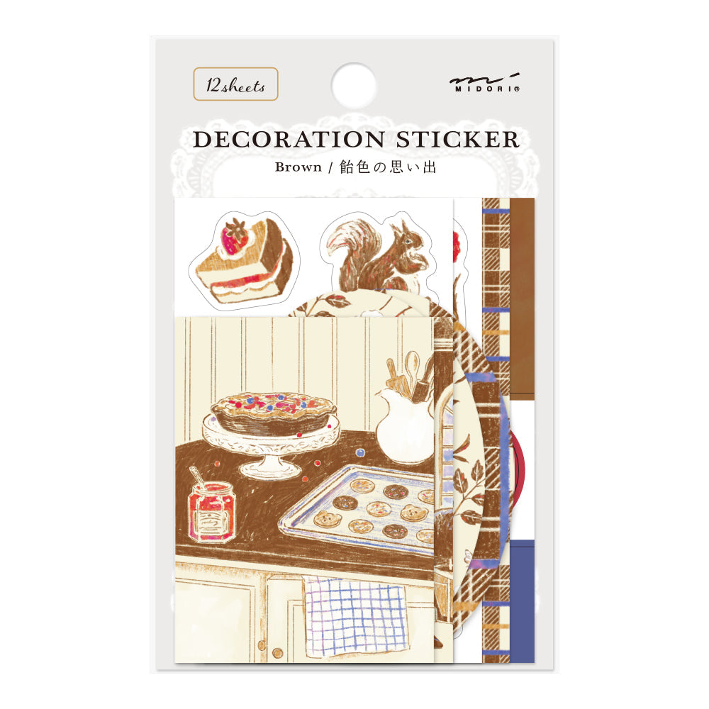 Midori - Decoration Sticker Brown-Sticker-DutchMills