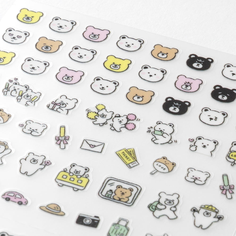 Midori - Diary Stickers - Pictograph Bear-Sticker-DutchMills