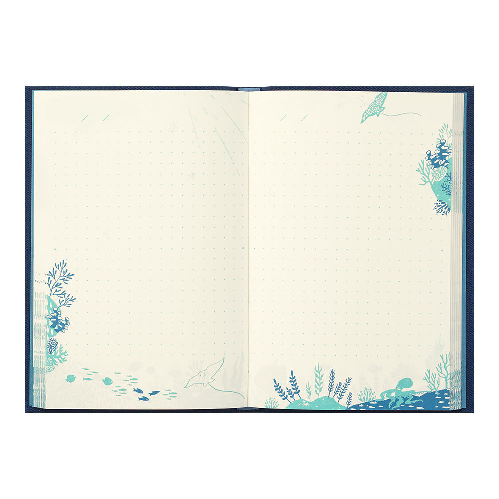Midori - Diary with Embroidered Bookmark Whale Shark-Dagboek-DutchMills