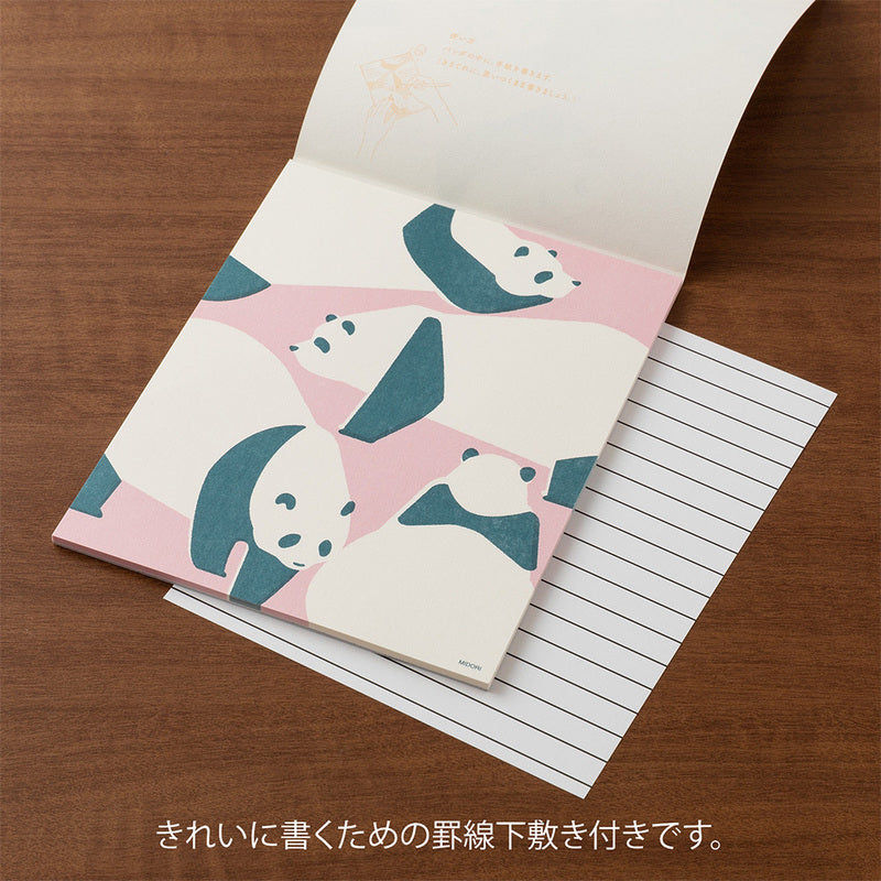 Midori - Easy & Cosy Letter Pad Panda (24 sheets)-Briefpapier-DutchMills