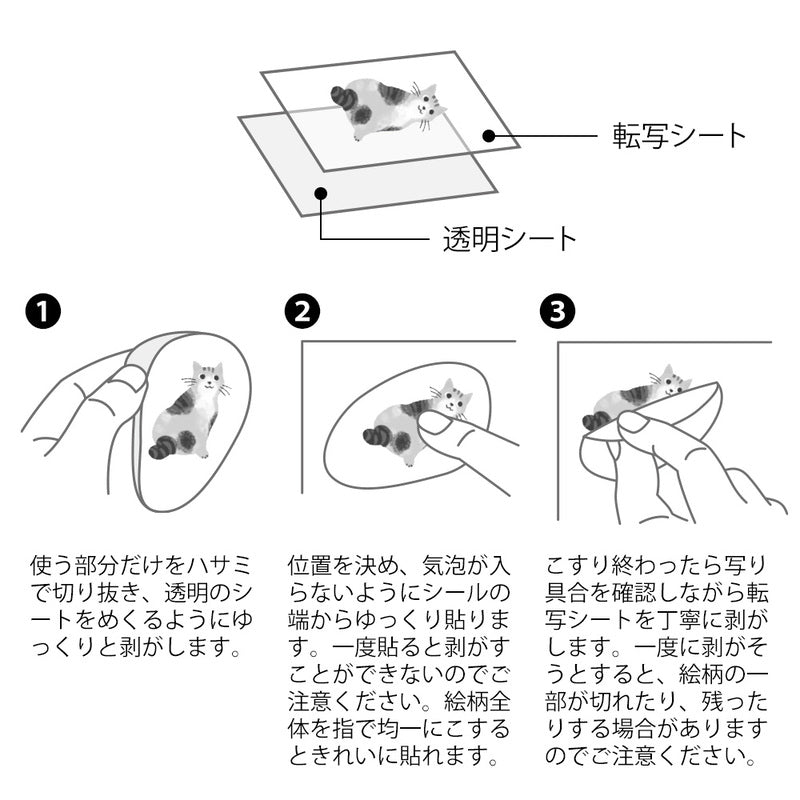 Midori - Glossy Transfer Sticker - Cat-Sticker-DutchMills