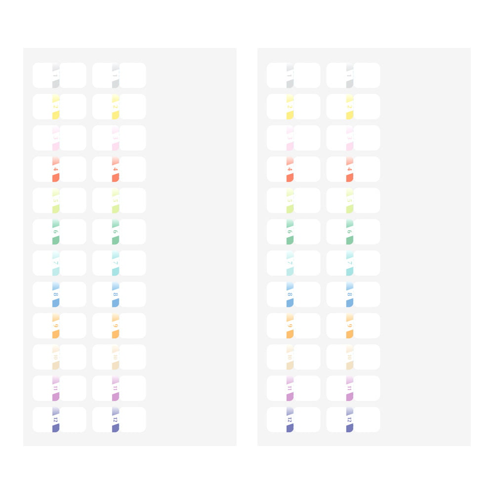 Midori - Index Label Chiratto Number Color-Index clips-DutchMills