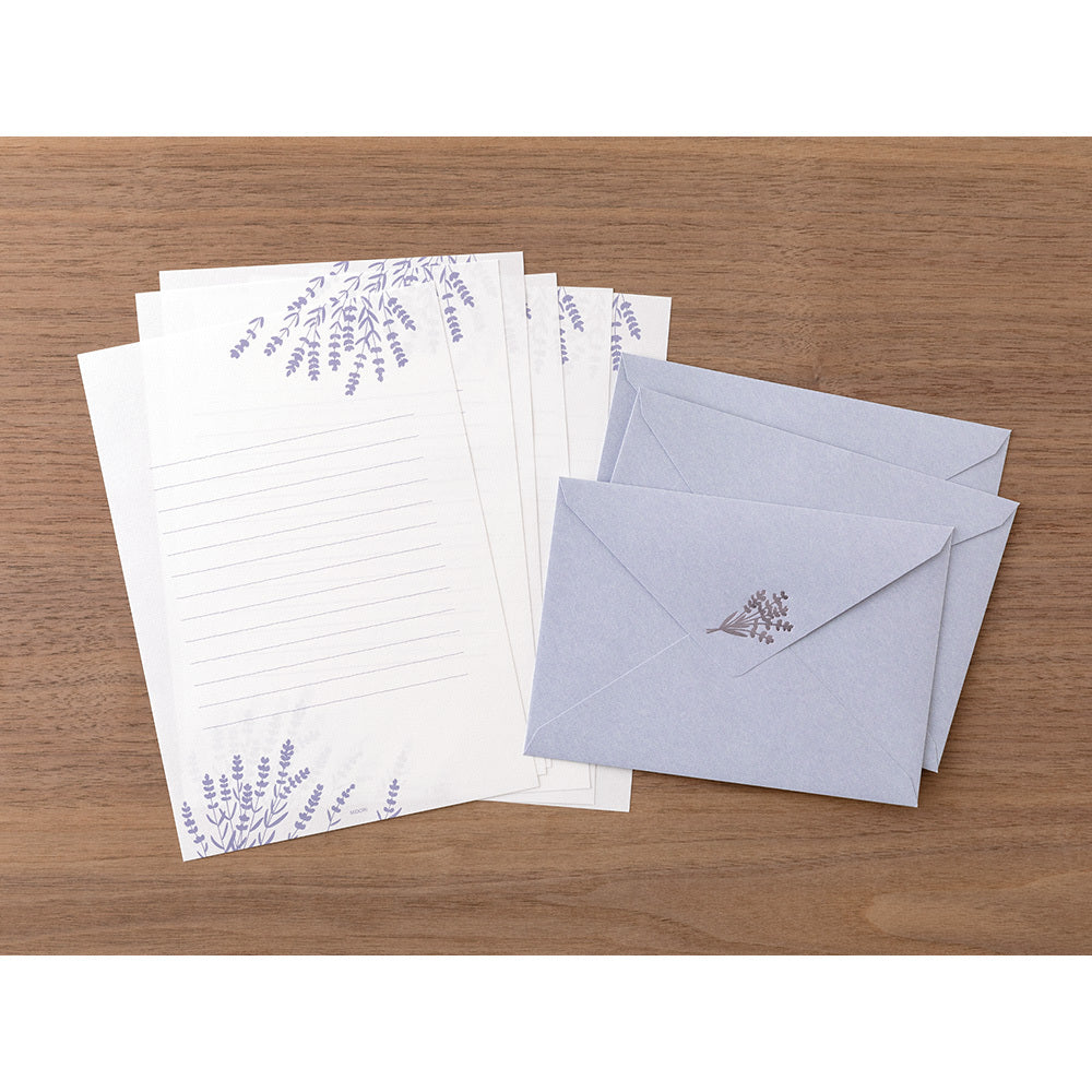 Midori - Letter Set Foil-stamped Envelopes Lavender-Briefpapier-DutchMills