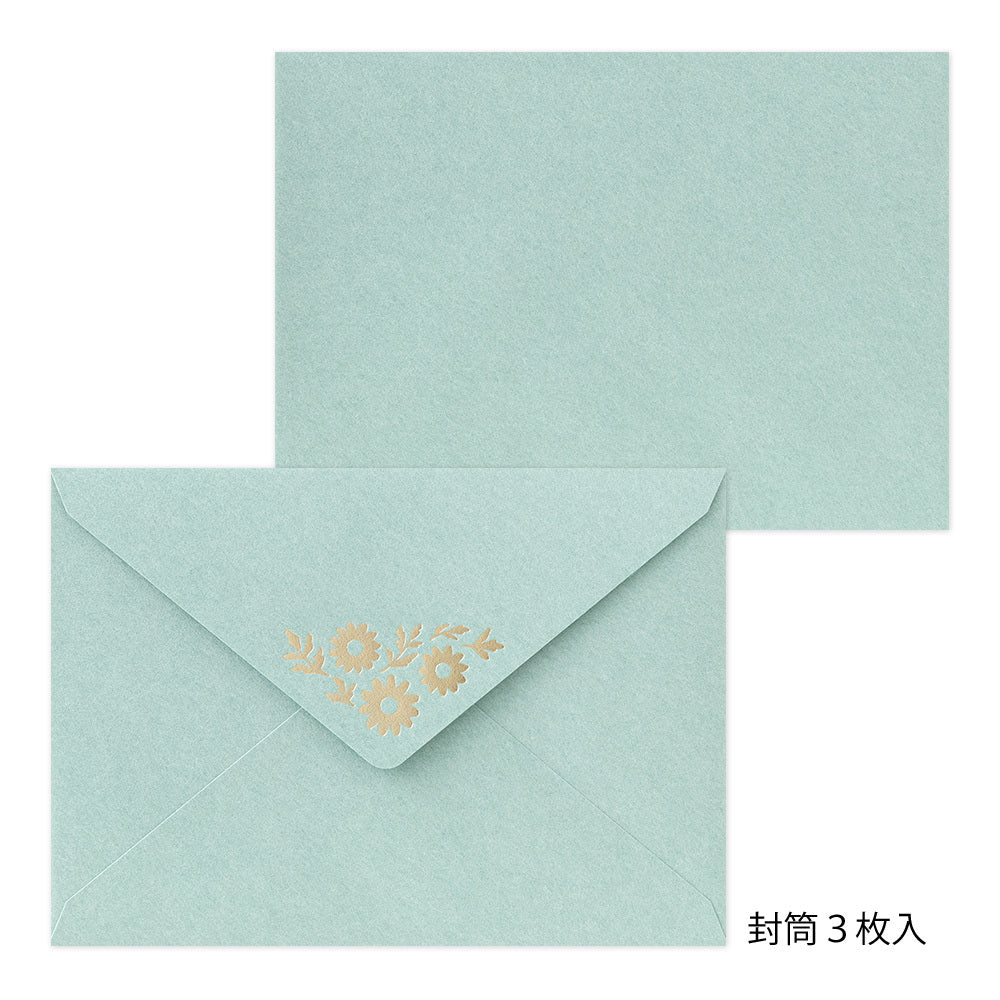 Midori - Letter Set Foil-stamped Envelopes Marguerite Daisy-Briefpapier-DutchMills