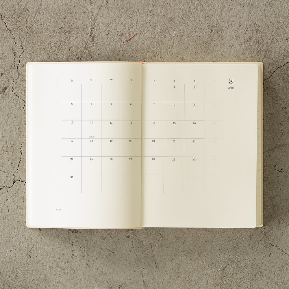Midori - MD Notebook Diary 2026 - 1 Day 1 Page - A5-Agenda-DutchMills