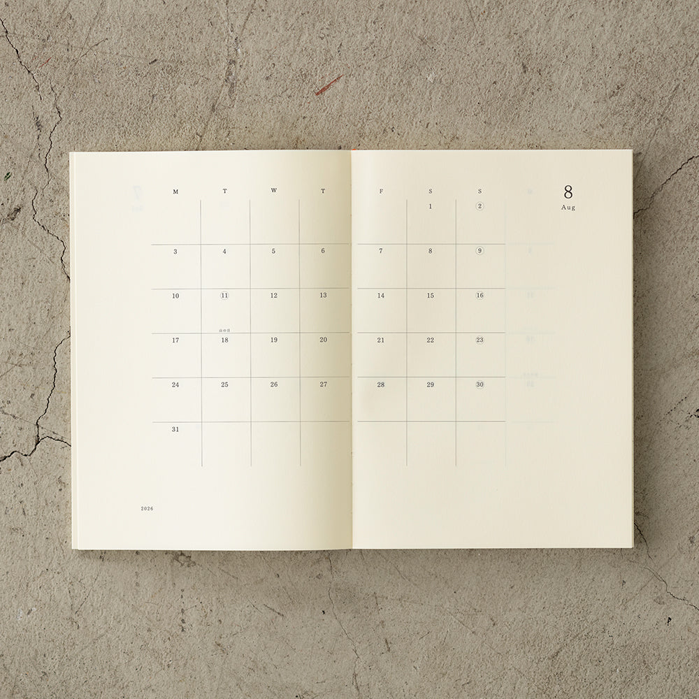 Midori - MD Notebook Diary 2026 - A5 Thin-Agenda-DutchMills