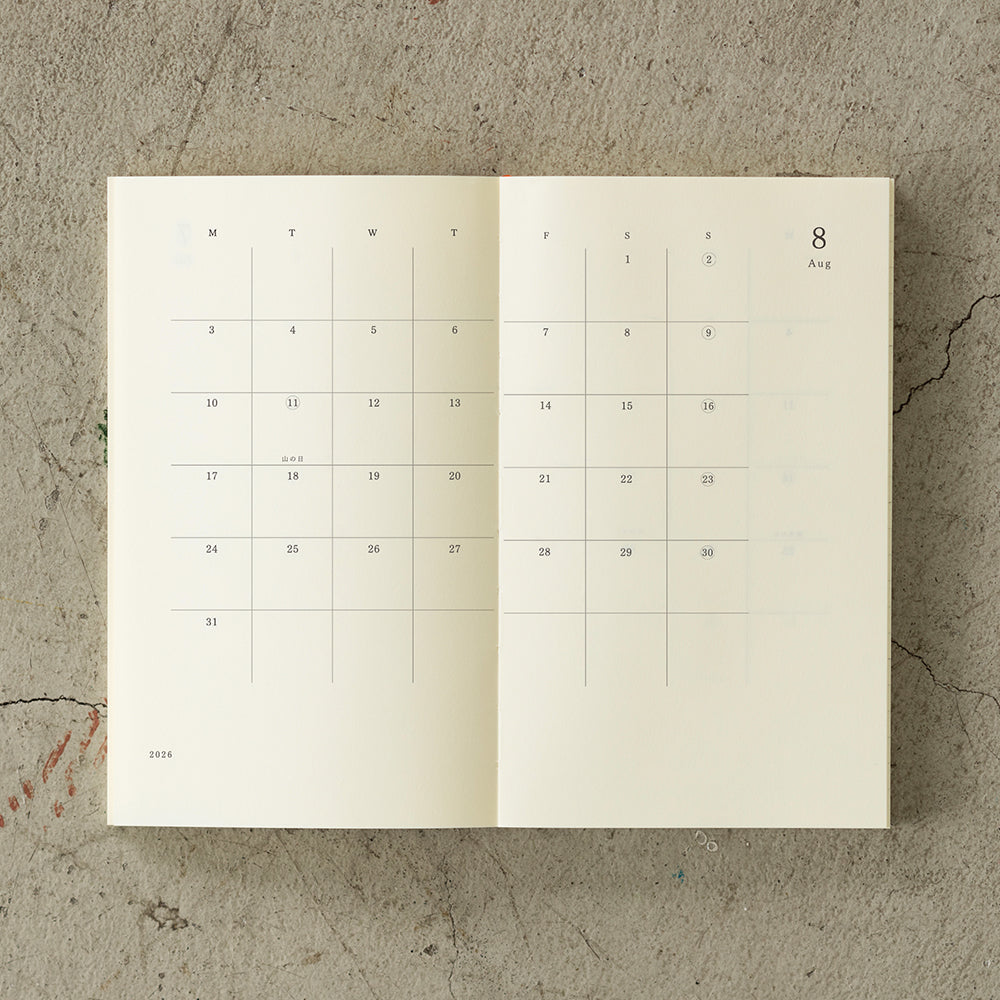 Midori - MD Notebook Diary 2026 - B6 Slim-Agenda-DutchMills