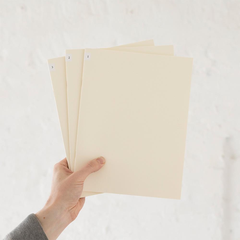 Midori - Notebook Light A4 Blank (3 stuks)-Notitieboek-DutchMills