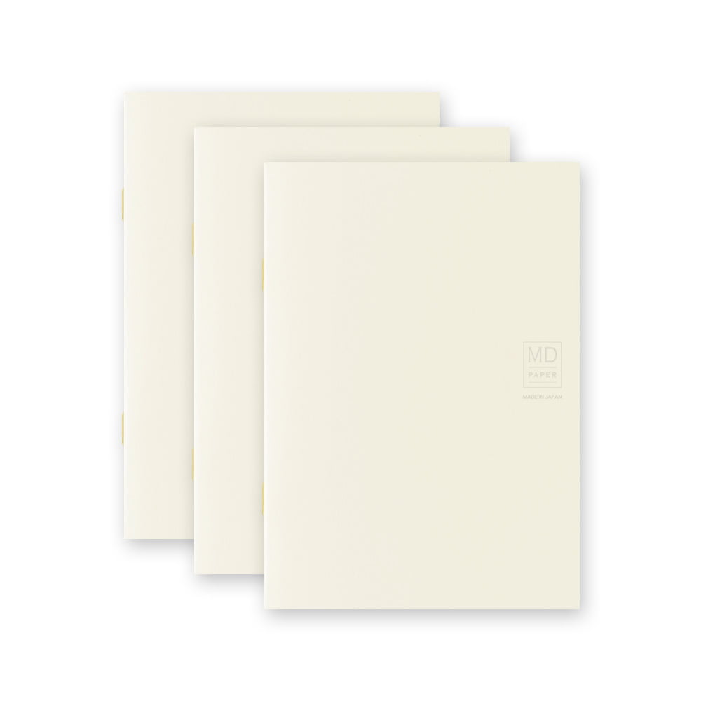 Midori - MD Notebook Light A6 Blank (3 stuks)-Notitieboek-DutchMills