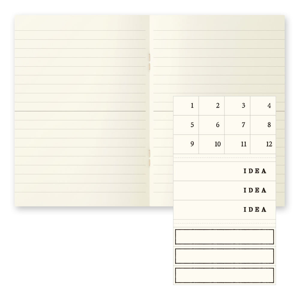Midori - MD Notebook Light A6 Lined (3 stuks)-Notitieboek-DutchMills