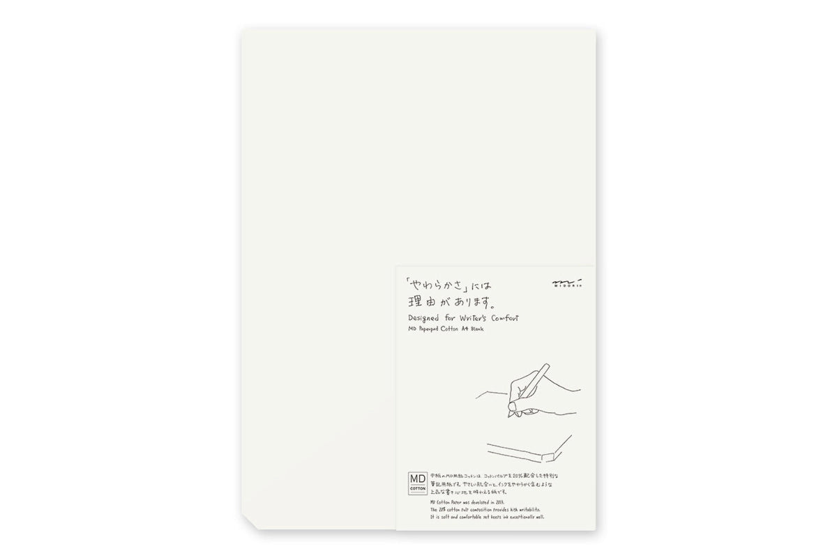 Midori - MD Paper Pad A4 - Cotton Blank-Notitieblok-DutchMills