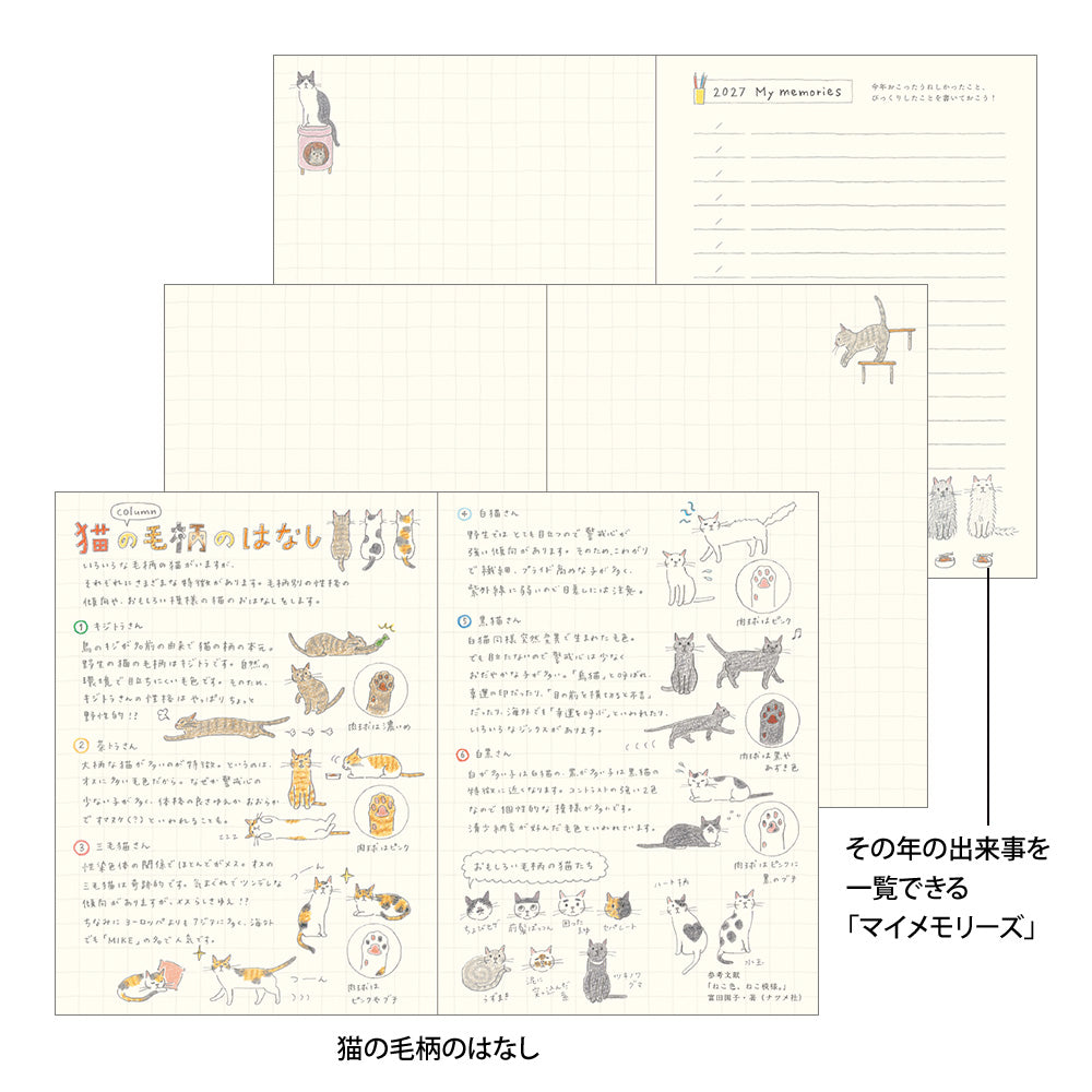 Midori - Pocket Diary A6 Cat 2027-Agenda-DutchMills