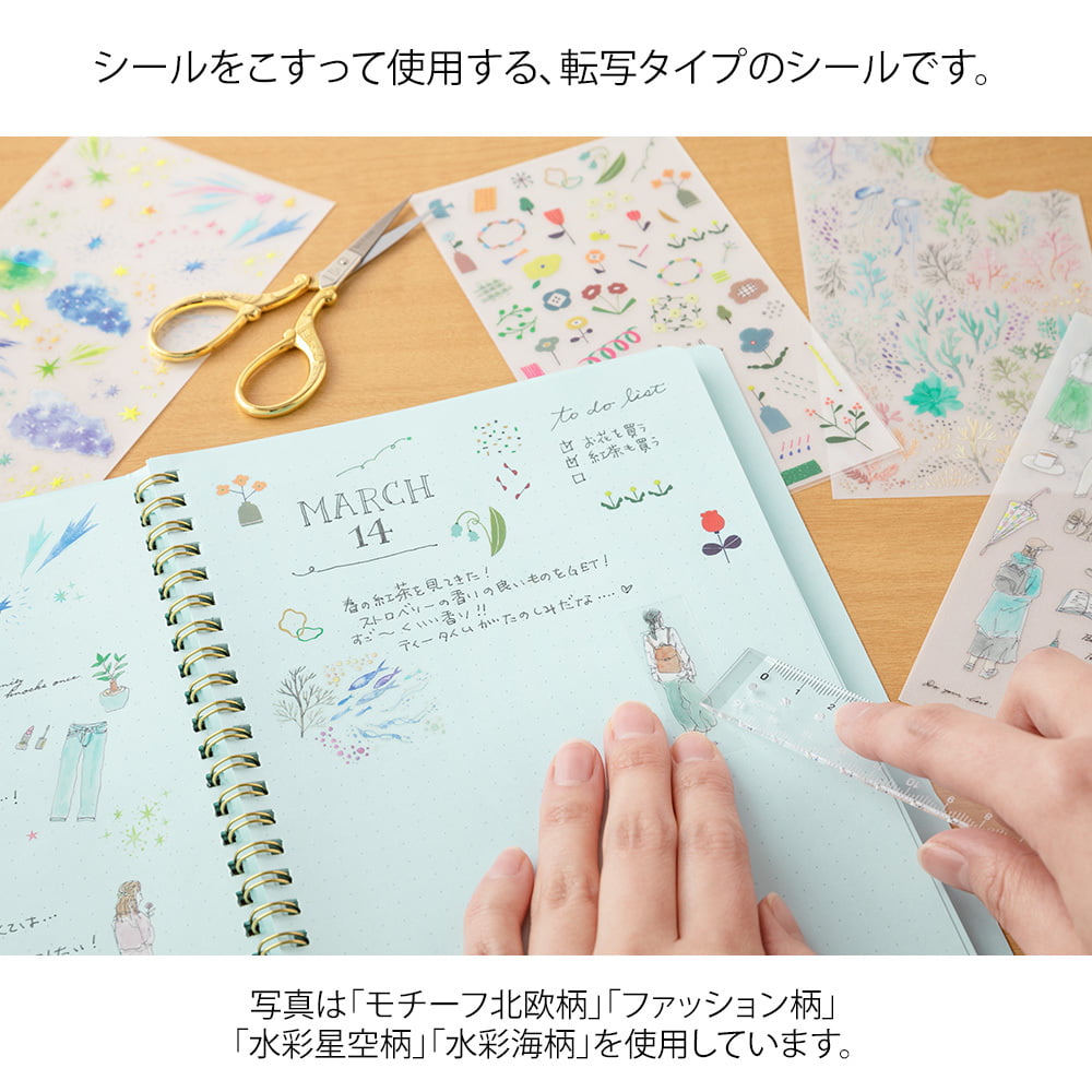 Midori - Transfer Sticker - Watercolor Sea-Sticker-DutchMills