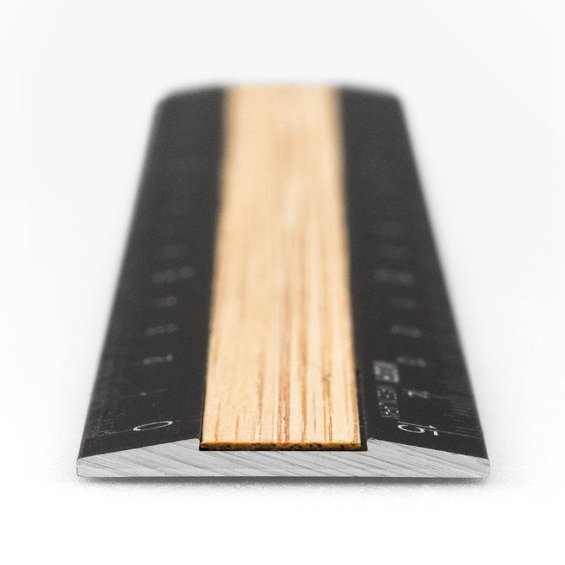 Midori - Wooden Ruler 15 cm - Black-Liniaal-DutchMills