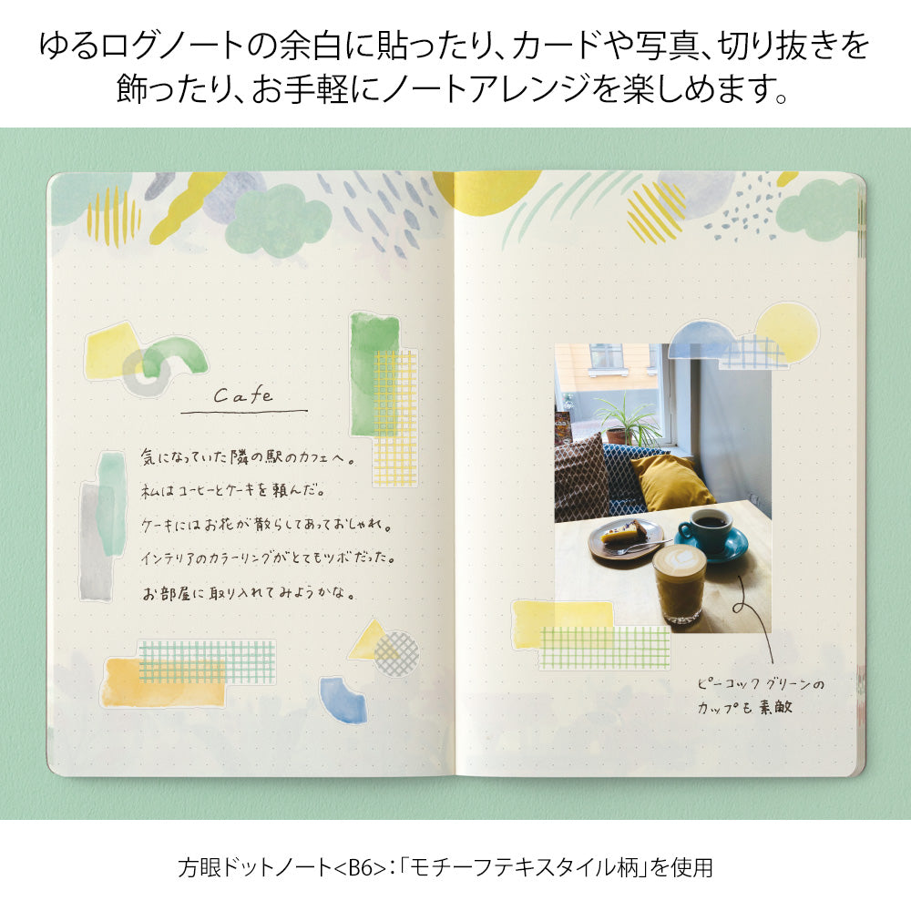 Midori - Yuru Log Sticker Two Sheets Collage Watercolour Motif-Sticker-DutchMills