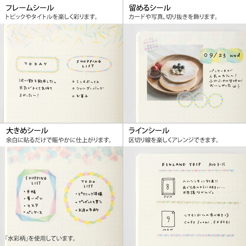 Midori - Yuru Log Sticker Two Sheets My Life-Sticker-DutchMills