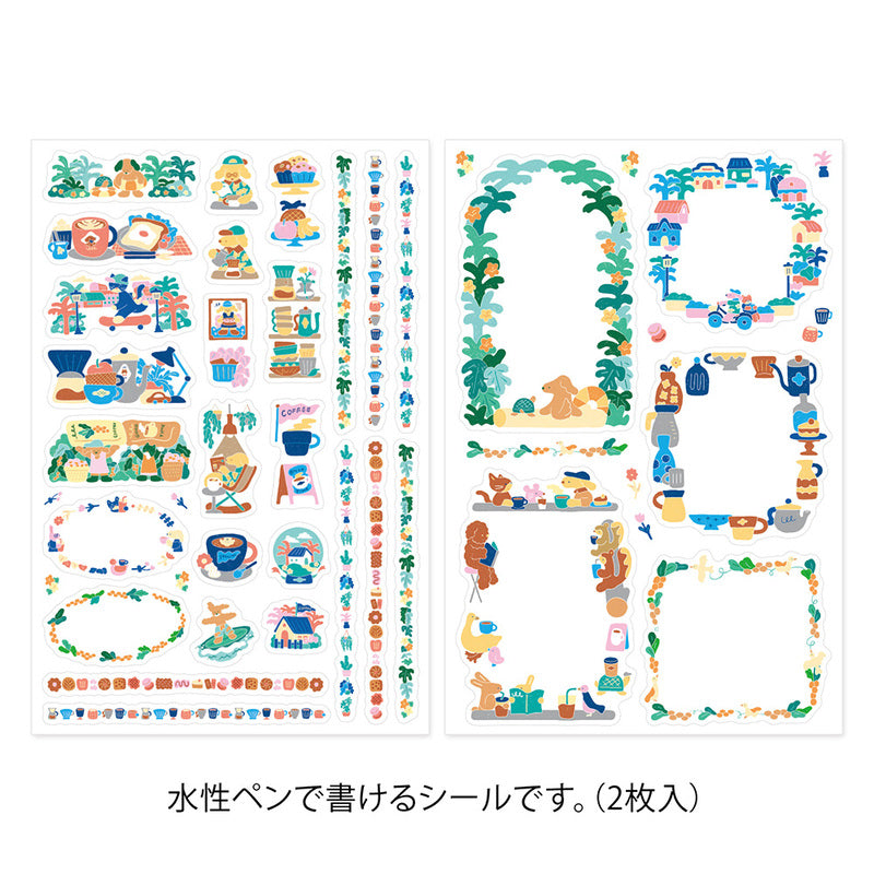 Midori - Yuru Log Vol. 3 Decoration Sticker Coffee Shop-Sticker-DutchMills