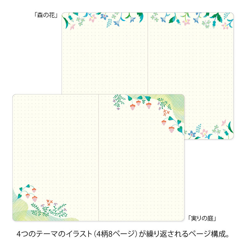 Midori - Yuru Log - Vol. 3 Notebook B6 Floral-Notitieboek-DutchMills