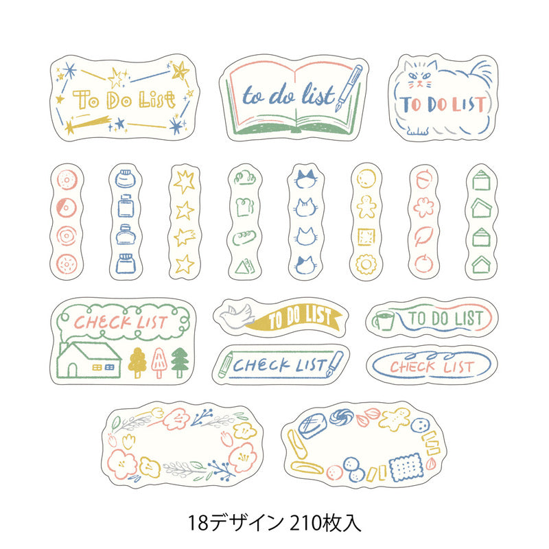 Midori - Yuru Log Vol. 3 Roll Sticker List-Maskingtape-DutchMills